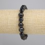 Agate Bracelet faceted ball, diameter 9mm+-, length 18cm+- stretch