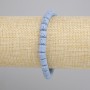 Light Blue Volcanic Lava Cylinder Bracelet, diameter 6x6mm+-, length 18cm+- stretch