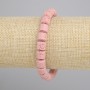 Pink Volcanic Lava Cylinder Bracelet, diameter 8x8mm+-, length 18cm+- stretch