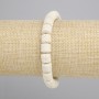 Beige Volcanic Lava Cylinder Bracelet, diameter 8x8mm+-, length 18cm+- stretch