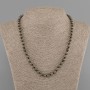 Pyrite Necklace smooth ball 6mm+-, length 45cm+- with clasp
