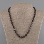 Garnet Necklace, Faceted Beads 8-10×5-6 mm, Length 45 cm ±, with Clasp