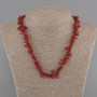 Coral Necklace chips needle 6-11x1-3mm+-, length 45cm+- with clasp