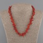 Coral Necklace chips needle 6-13x2-3.5mm+-, length 45cm+- with clasp