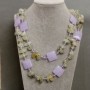 Prehnite and Agate Necklace, length 70 cm+