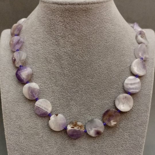 Amethyst Necklace, length 48 cm+