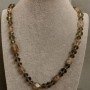 Necklace of tinted quartz and Czech crystal, length 84 cm+