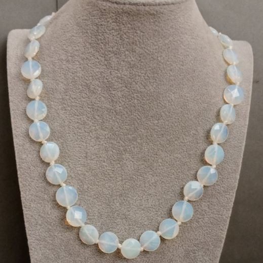 Necklace Opalite Moonstone, length 49 cm+