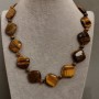 Tiger's Eye Bead Necklace, length 50 cm+