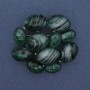 Accent Agate Gold-Tone Metal Brooch-Pendant 50x46mm+
