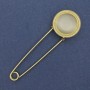Cat's Eye Brooch Pin - Golden Metal 75×22 mm+