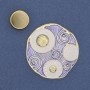 Magnetic brooch Accent enamel gold-tone metal 45mm+