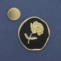 Magnetic Brooch Accent Enamel Gold-Tone Metal 41mm+