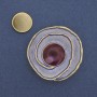 Magnetic Brooch Accent enamel gold-tone metal 41mm+