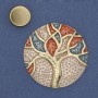 Magnetic Brooch Accent, Enamel Gold-Tone Metal 50mm+