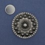 Magnetic brooch 'Accent' silver metal 40mm+
