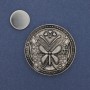 Magnetic Brooch 'Accent' in Antique Silver, Silvery Metal 40mm+