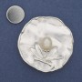 Brooch 'Accent' with enamel and pearl