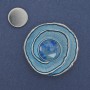 Magnetic Brooch 'Accent' Enamel on Silver-Tone Metal 41mm+