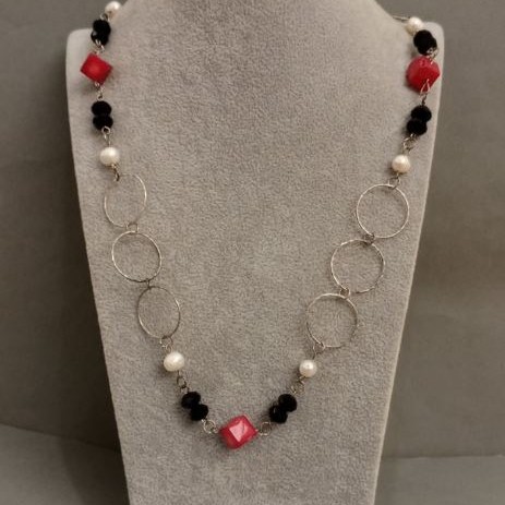 Long Necklace Assorted Stones, 76 cm+