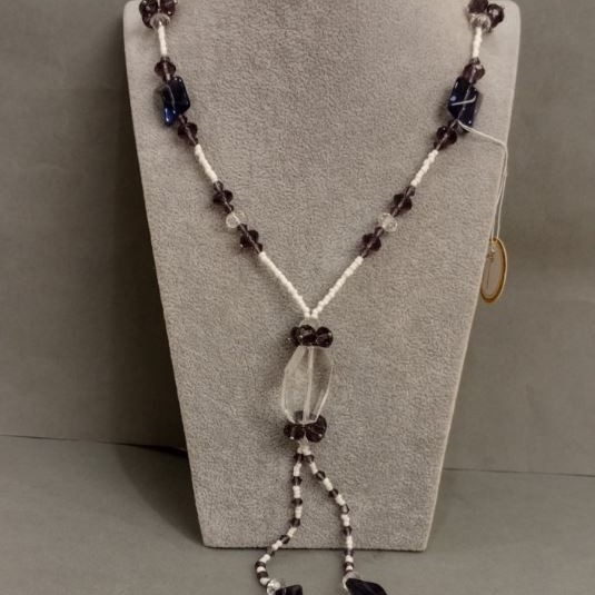 Necklace Assorted Stones and Beads, length 68 cm+