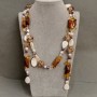 Transformer Necklace-Belt 'Assorted Stones', length 110 cm+