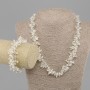 Set of freshwater pearls and Czech crystal necklace, length 49 cm ±; bracelet, length 19 cm ±; with clasp
