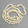 Mother-of-pearl chip beads, 6–10×1–3 mm, approximately 84 cm long on thread