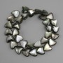 Mother-of-Pearl Heart-shaped Beads 12mm on Thread