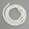 Unprocessed Scapharca shell beads rondelle, diameter 7x1, 1.5-2 mm+-, length 61 cm+- on fishing line