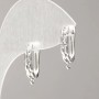 Ear Wires for Earrings, Silver-Colored Metal, 18x3 mm (Pair)