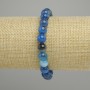 Agate Bracelet with Smooth Beads, 8 mm diameter, 18 cm length, stretch