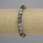 Bracelet with Hawk's Eye, faceted cube beads, 7–8 mm diameter, about 18 cm long, on elastic