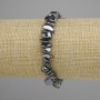 Hematite Chip Bracelet, bead diameter 6-10 mm, bead size 5×3-6 mm, length 18 cm +/- stretch