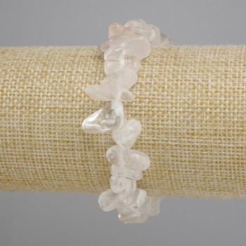 Bracelet Rock Crystal faceted beads, diameter 10-16×5-9 mm ±, length 18 cm ± stretch
