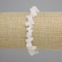 Bracelet with White Quartz Chips, diameter 6-12×4-6 mm, length 18 cm, stretch
