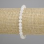 Adularia Bracelet with Smooth Beads, 6 mm diameter, 18 cm length, stretch