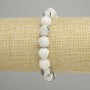 Adularia Bracelet with Faceted Stones, 10×9 mm, 18 cm length, stretch
