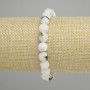 Adularia bracelet, faceted, diameter 9×8 mm, length 18 cm, stretch