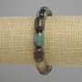 Bracelet with Brazilian Agate Barrel Beads, 13.5×10 mm, length 18 cm ±, elastic