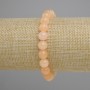 Citrine Bracelet with pressed smooth beads, 8 mm diameter, 18 cm length, elastic
