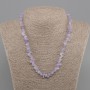 Amethyst Chip Necklace, diameter 6-12×3-8 mm ±, length 45 cm with a 5 cm extender chain