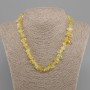 Citrine chips necklace, diameter 6-15×3-7 mm, length 45 cm +5 cm extender chain