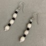 Earrings 'Pearls and Czech Crystal', length 55 mm +