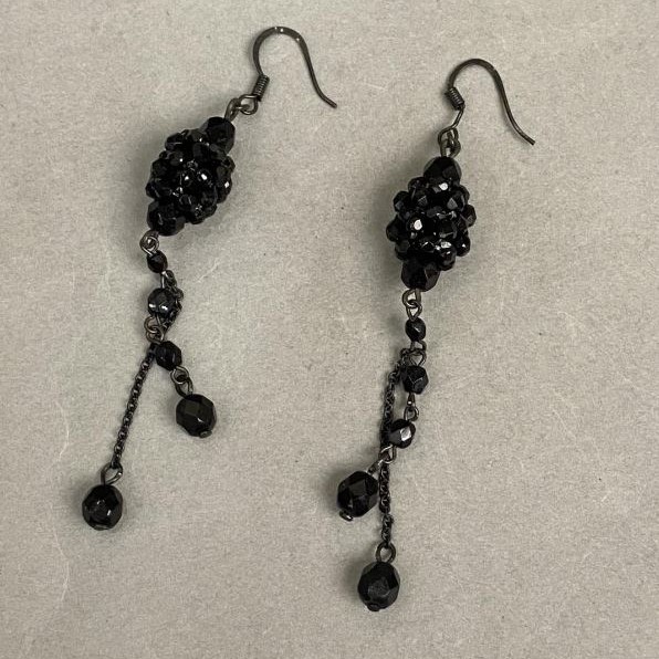 Earrings with Czech Crystal, length 80 mm+