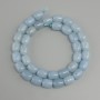 Aquamarine barrel beads, diameter 10-10, 5×9 mm ±, length 37 cm ±