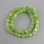 Beads Peridot Olivine Cube, 8–9 mm diameter, 38 cm length ±