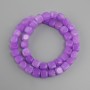 Beads Lavender Amethyst Cube, diameter 7–8 mm, length about 38 cm