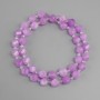 Lavender Amethyst Faceted Diamond Beads, 8×7 mm, seed beads 3 mm, length 37 cm