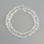 Faceted rock crystal beads, diameter 6-6.5 × 6 mm, length 37 cm±